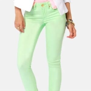 FLYING MONKEY Bundle of 2 Turquoise and Lime Green Skinny Junior Jeans Size 1